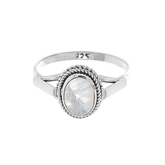 Anillo 'Idun' de Piedra de Luna - Plata de Ley