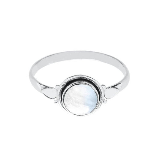 Anillo 'Kira' de Piedra de Luna - Plata de Ley