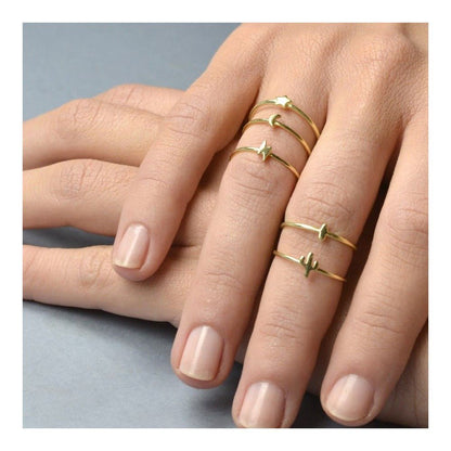 Anillo Little Line - Baño de Oro 18k