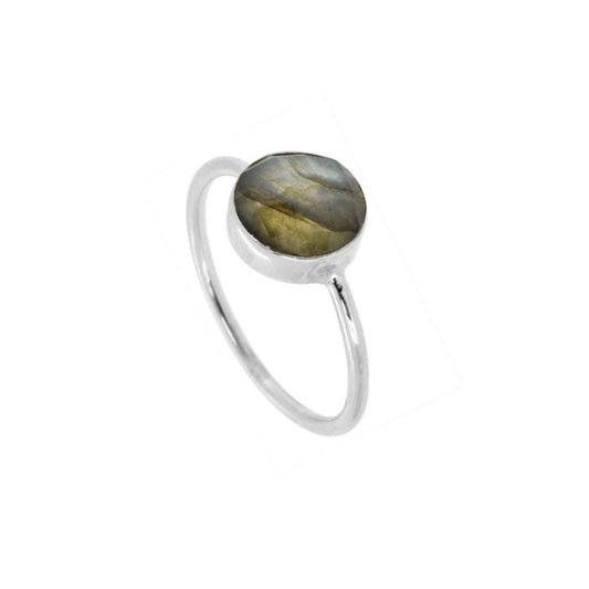 Anillo Navani de Labradorita - Plata de Ley 925