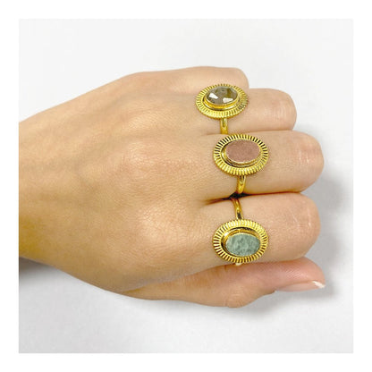 Anillo 'Ovale' de Piedra de Luna - Plata de Ley