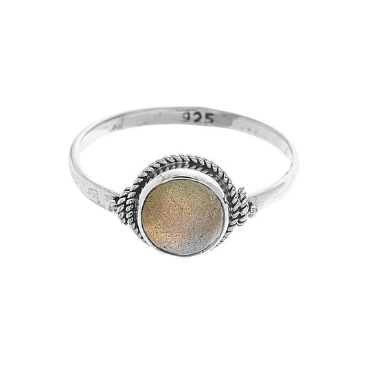 Anillo 'Sami' de Labradorita - Plata de Ley
