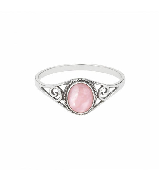 Anillo 'Seshat' Nácar Rosa - Plata de Ley 925