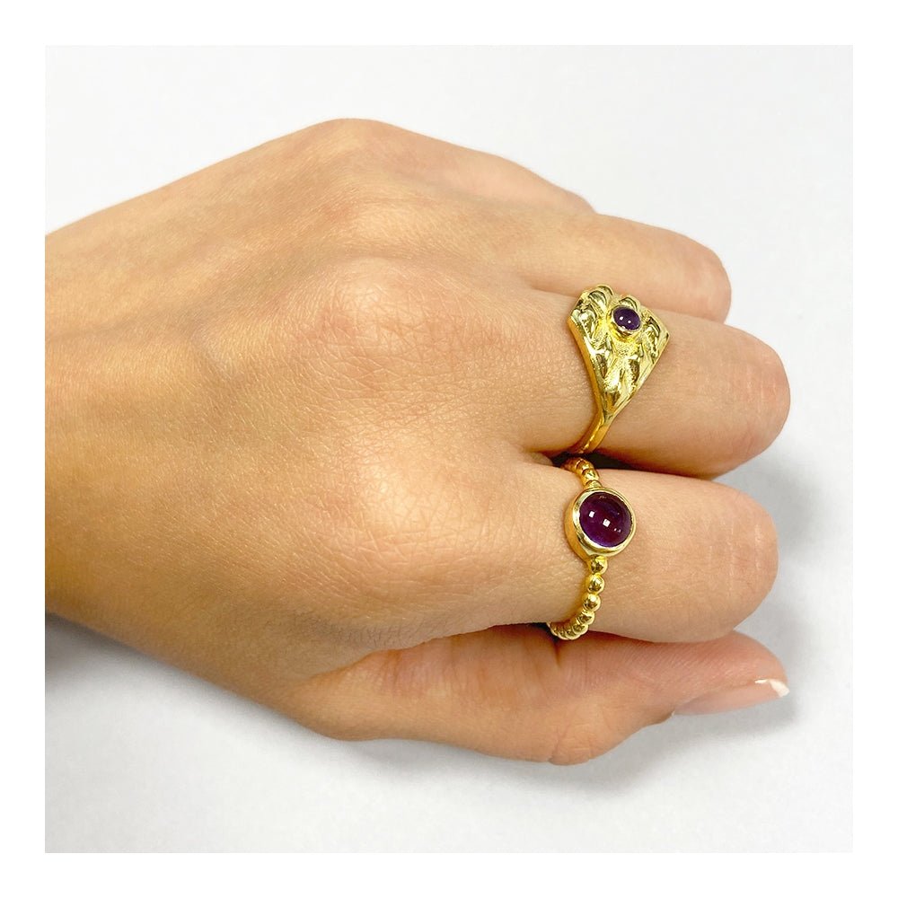 Anillo 'Shakeela' de Amatista - Plata de Ley