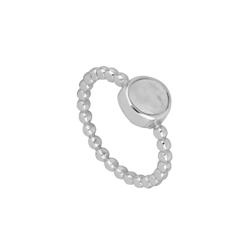 Anillo 'Shakeela' de Piedra de Luna - Plata de Ley