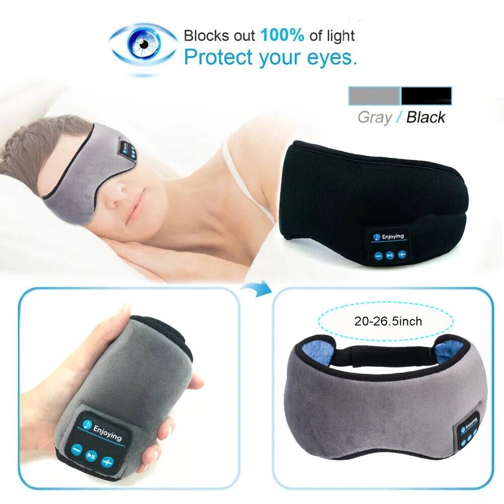 Antifaz Bluetooth innovagizmo con diseño cómodo, ideal para bloquear luz y escuchar música sin cables.