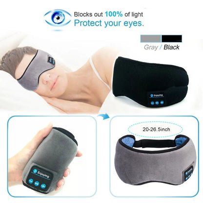 Antifaz Bluetooth innovagizmo con diseño cómodo, ideal para bloquear luz y escuchar música sin cables.