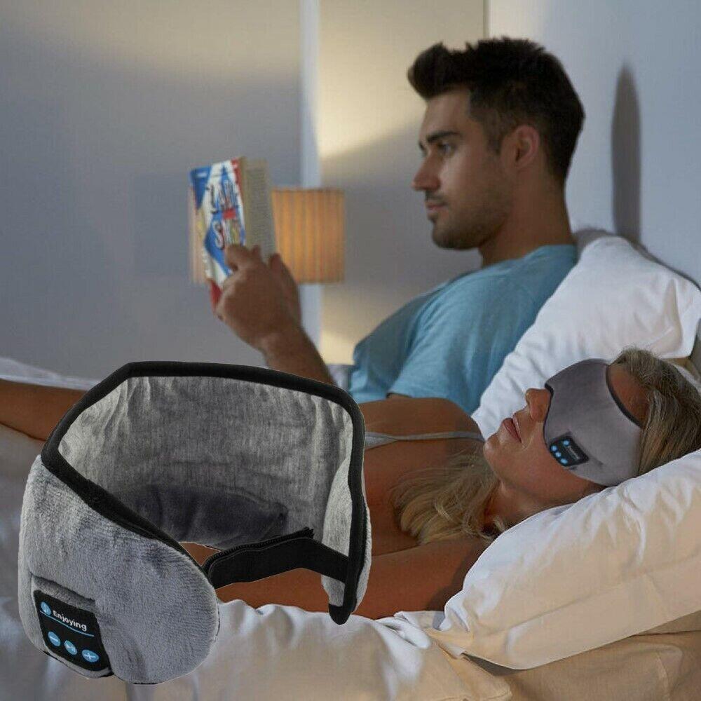 Antifaz Bluetooth de innovagizmo.com, con diseño cómodo y auriculares integrados para relajación y música.