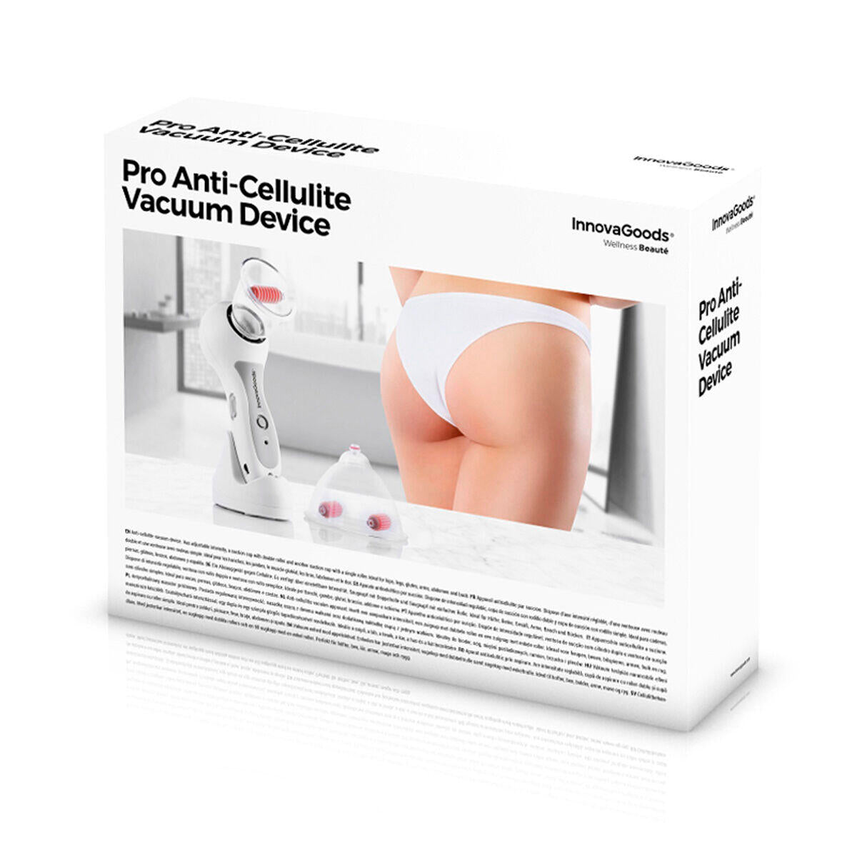 Aparato anticelulítico de vacumterapia Pro de InnovaGoods, con mango y tubos de succión para tratamiento de celulitis.