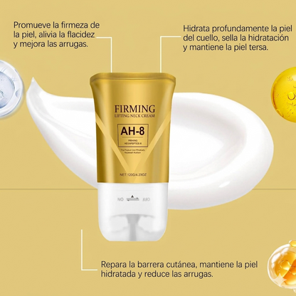 Aplicación del sérum reafirmante de cuello y papada con doble rodillo V-Shape, tratamiento para cuello y escote de Innovagizmo.