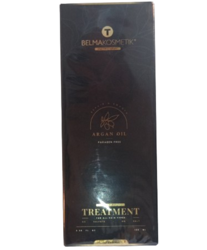 Sérum de aceite de argán de Belma Kosmetik de la marca XARODIST, en caja con frasco de aceite de argán natural.