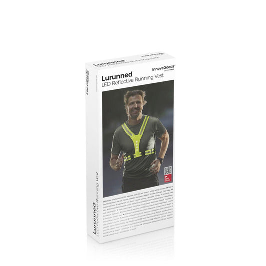 Arnés deportivo con luces LED Lurunned de Innovagizmo, con correas ajustables y luces visibles para mayor seguridad.