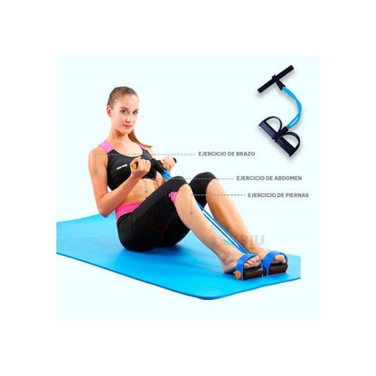 Banda de resistencia con cuerda de tracción elástica de la marca innovagizmo, ideal para entrenamiento y ejercicios de fuerza.