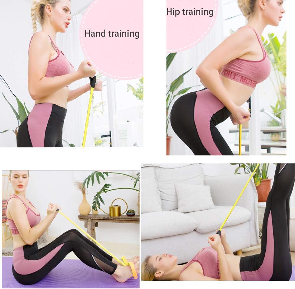 Banda de resistencia con cuerda de tracción elástica de la marca innovagizmo para entrenamiento y ejercicio físico.