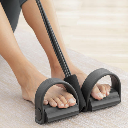 Bandas elásticas de resistencia multifunción Innovagizmo con guía de ejercicios para entrenamiento en casa y tonificación muscular.