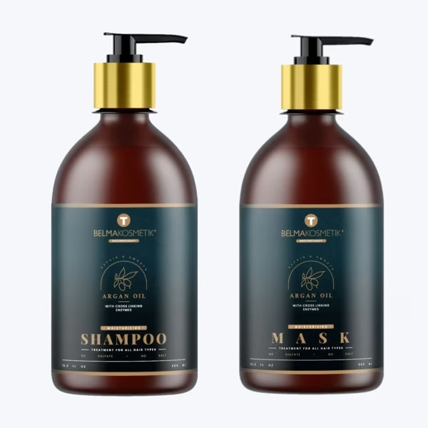 Kit de tratamiento capilar multifuncional Belma Argán de 500 ml de XARODIST para todo tipo de cabello y post alisado