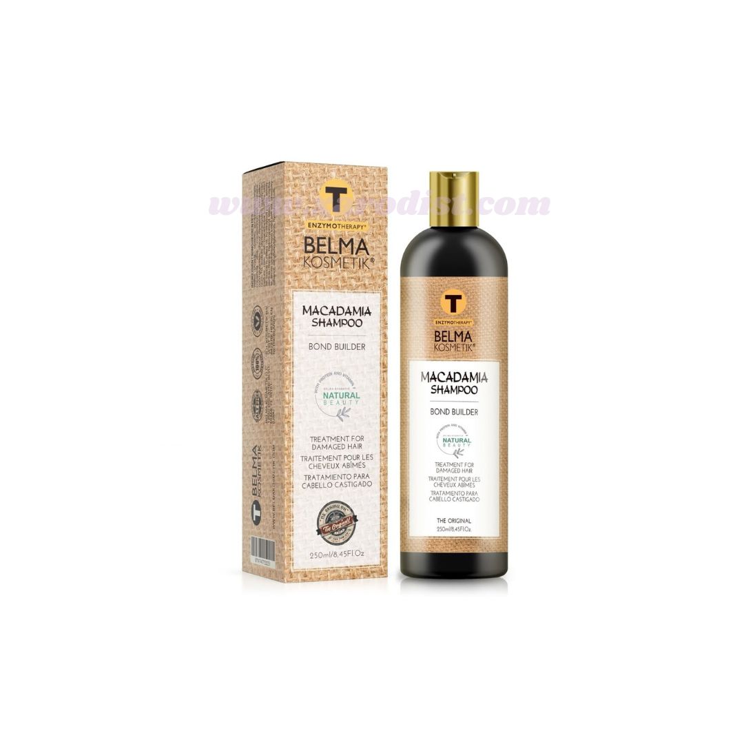 Kit de cuidado en casa XARODIST Belma Macadamia: champú y mascarilla de 250 ml con aceite de macadamia.