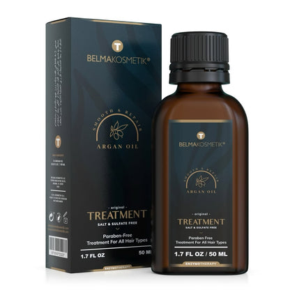 Kit de cuidado en casa XARODIST con champú, mascarilla y serum de aceite de argán Belma, 500 ml y 50 ml.