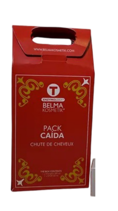 Caja con shampoo y tratamiento intensivo XARODIST Belma Kosmetik para detener la caída del cabello, tratamiento capilar anti caída.