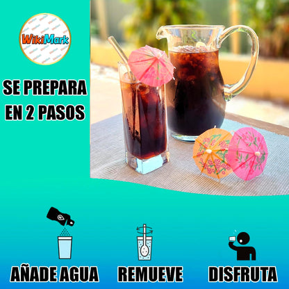 Lote Bebida Bolero (12 x 9 Gr) Sabor COLA Hidratante con Vitamina C, Sin Azúcar + Tarjeta con 100 Consejos Saludables y Vida Sana x WikiMark (12 Sobres + Tarjeta 100 Consejos, COLA (KOLA))