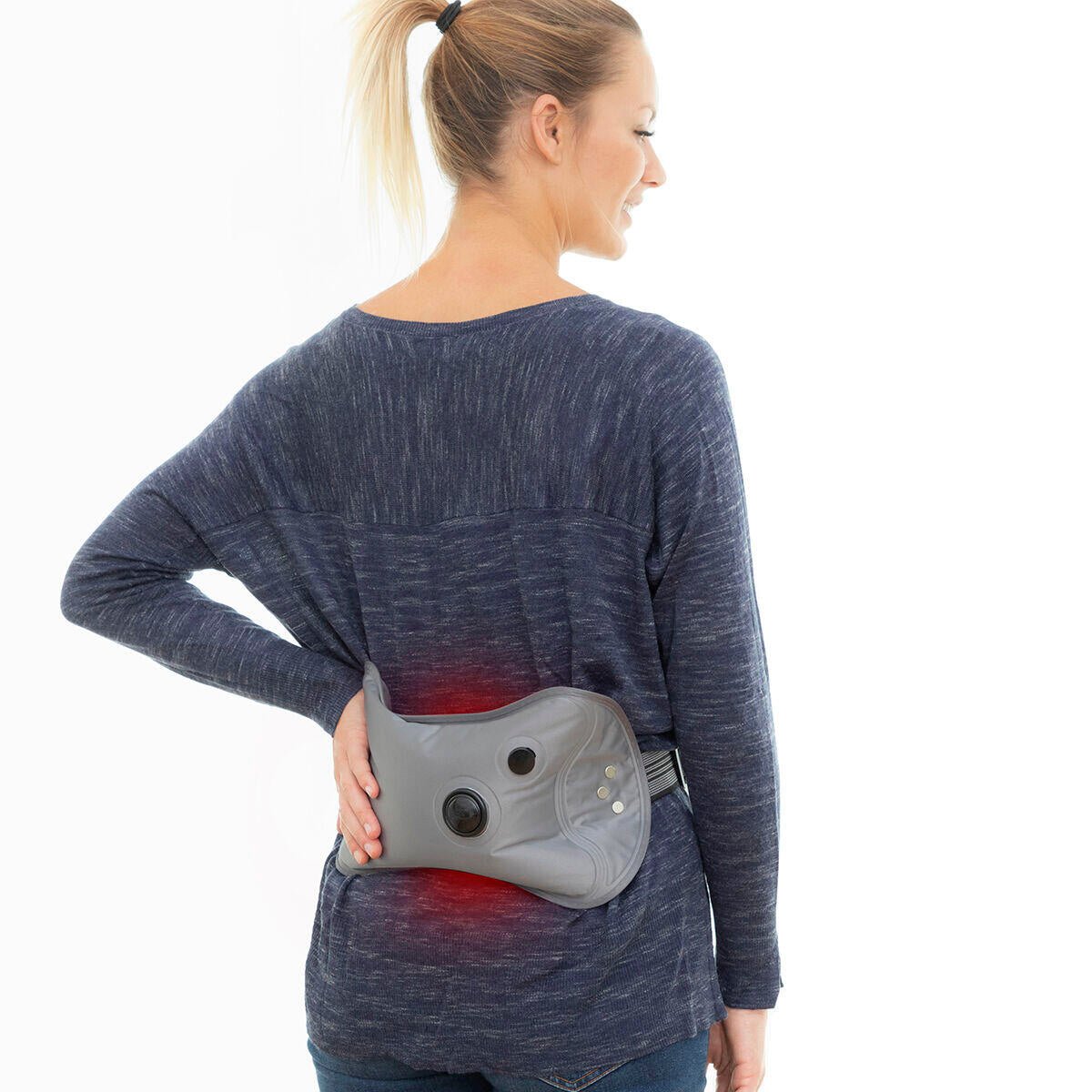 Bolsa de agua caliente ajustable recargable Hutter InnovaGoods gris, con capacidad y diseño ergonómico, 400 W de potencia.