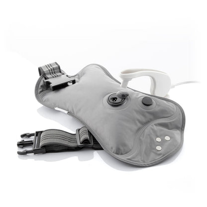 Bolsa de agua caliente ajustable y recargable Hutter InnovaGoods gris, con capacidad para 400 W y diseño ergonómico.