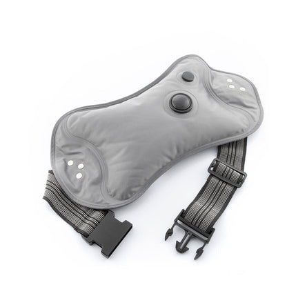 Bolsa de agua caliente ajustable recargable Hutter InnovaGoods gris, con diseño ergonómico y capacidad de 400 W para aliviar molestias.