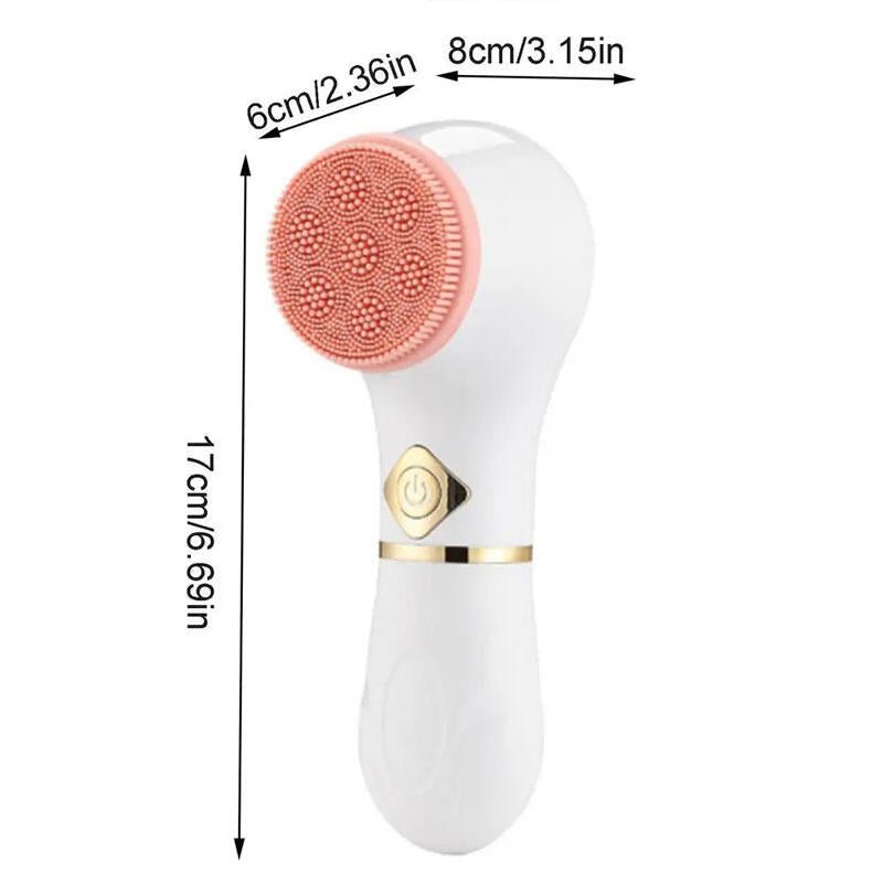 Cepillo de limpieza facial eléctrico Innovagizmo con cerdas suaves para una exfoliación y limpieza profunda de la piel.