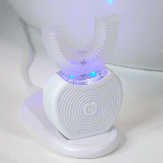 Cepillo dental automático 360º de innovagizmo, herramienta para higiene dental rápida y sonrisa perfecta en segundos.