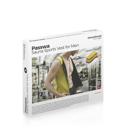 Chaleco deportivo con efecto sauna para hombre y mujer de la marca Innovagizmo, confeccionado en material flexible y transpirable.