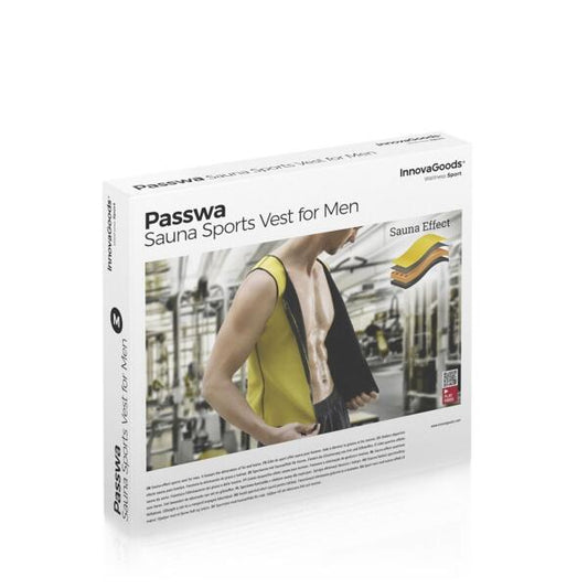 Chaleco deportivo con efecto sauna para hombre y mujer de la marca Innovagizmo, confeccionado en material flexible y transpirable.