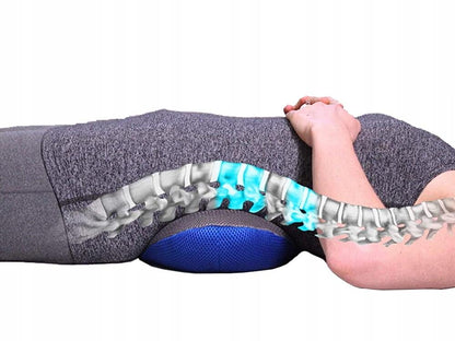 Cojín ergonómico de apoyo lumbar de innovagizmo.com para mejorar la postura y aliviar molestias en la zona lumbar.