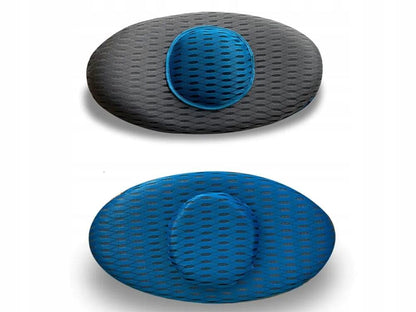 Cojín ergonómico de apoyo lumbar para mejorar la postura y comodidad en sillas y asientos.