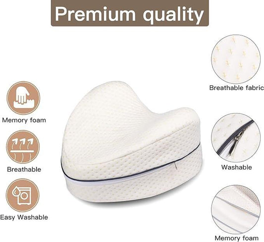 Cojín para las piernas de la marca innovagizmo.com, diseño ergonómico para mayor comodidad y soporte durante el descanso.