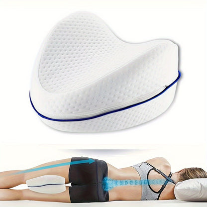 Cojín para las piernas de innovagizmo.com, cómodo y ergonómico para aliviar molestias y mejorar la postura.
