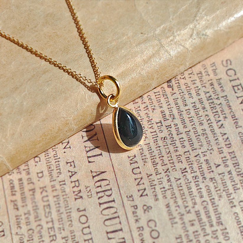 Colgante 'Aurora' Ónix S925 & Baño de Oro 18K - Sensaido