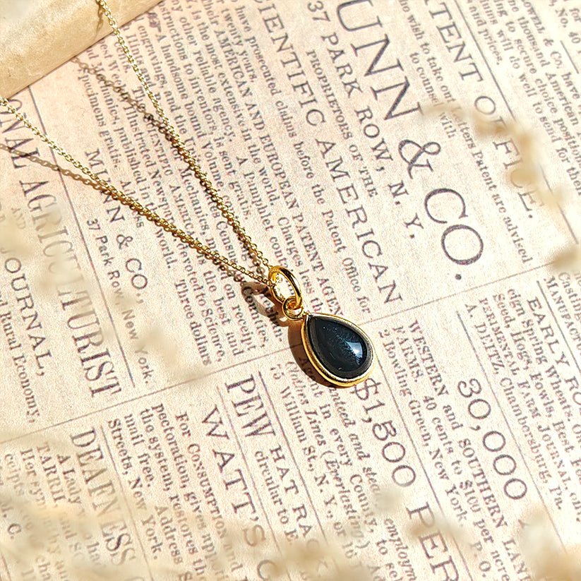 Colgante 'Aurora' Ónix S925 & Baño de Oro 18K - Sensaido
