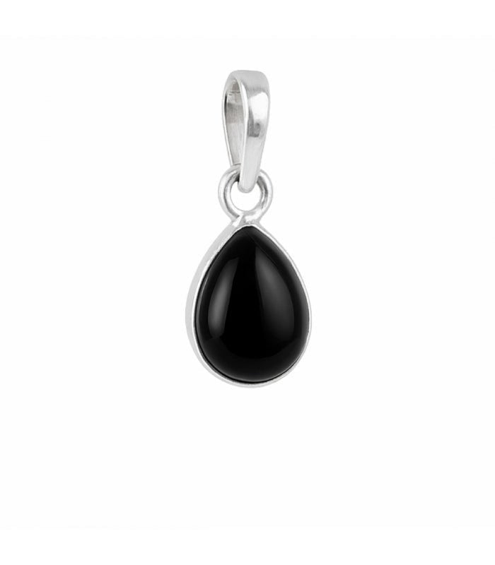 Colgante de plata de ley 925 con ónix negro y diseño elegante, estilo 'Aurora' de Mystical Tienda, para accesorios sofisticados.