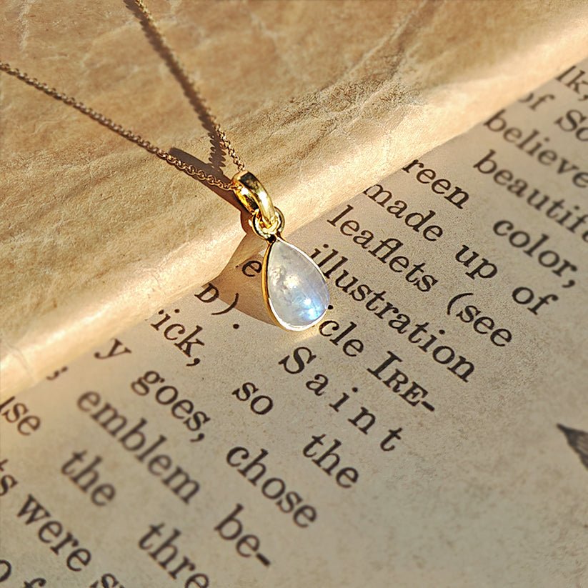 Colgante 'Aurora' Piedra de Luna S925 & Baño de Oro 18K