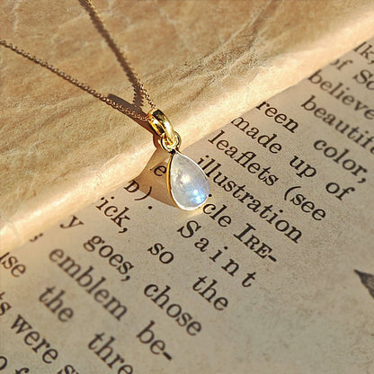 Colgante 'Aurora' Piedra de Luna S925 & Baño de Oro 18K