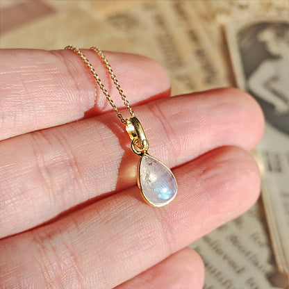 Colgante 'Aurora' Piedra de Luna S925 & Baño de Oro 18K