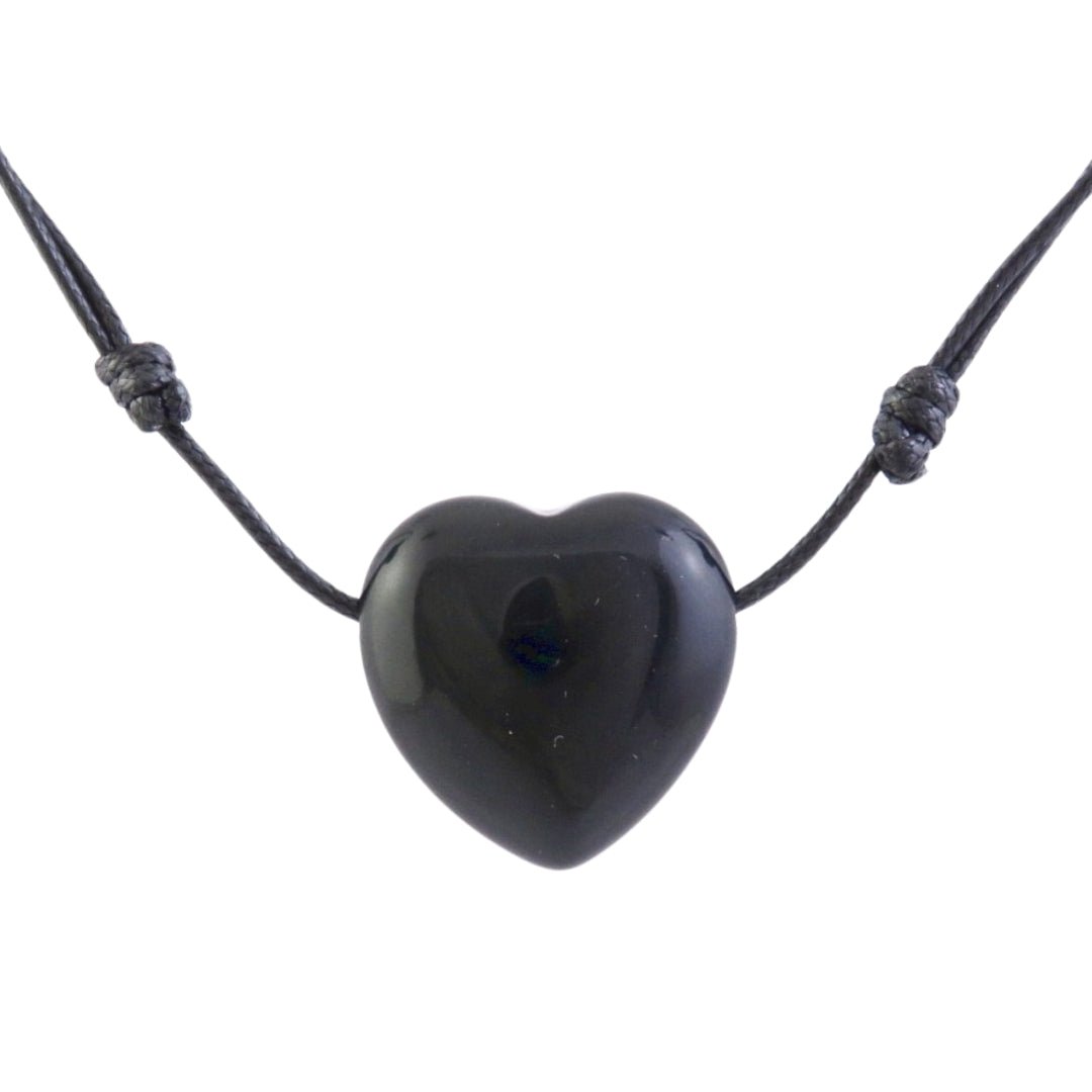 Colgante Corazón de Ónix con cordón - Sensaido