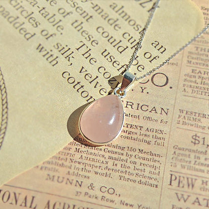 Colgante 'Danu' Cuarzo Rosa y Plata de Ley 925 - Sensaido