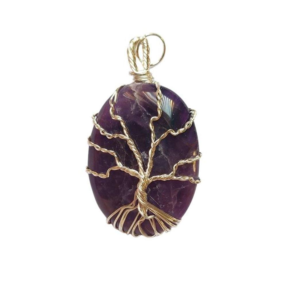 Colgante de Amatista y Árbol de la Vida - Sensaido