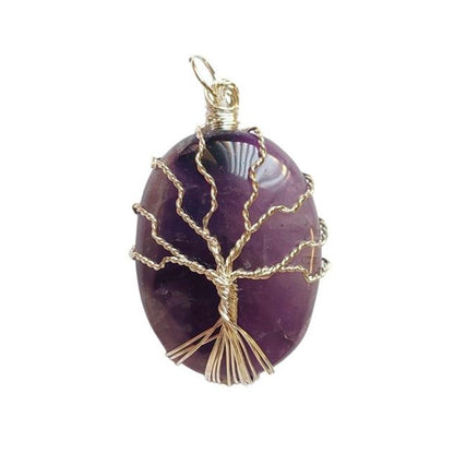 Colgante de Amatista y Árbol de la Vida - Sensaido