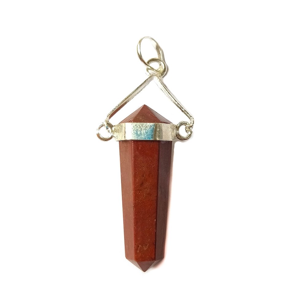 Colgante de Jaspe Rojo Biterminado - Sensaido