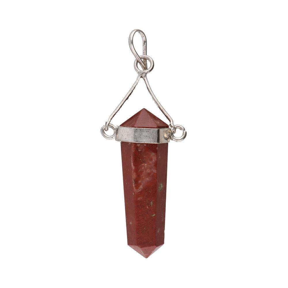 Colgante de Jaspe Rojo Biterminado - Sensaido