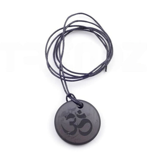 Colgante de Shungit con Símbolo de OM - Sensaido