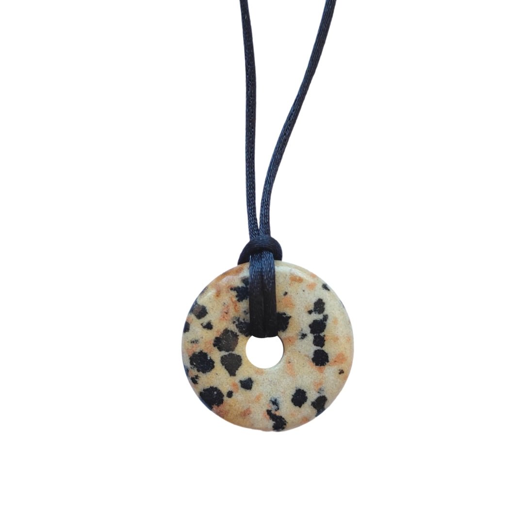 Colgante Donut de Jaspe Dálmata - Sensaido