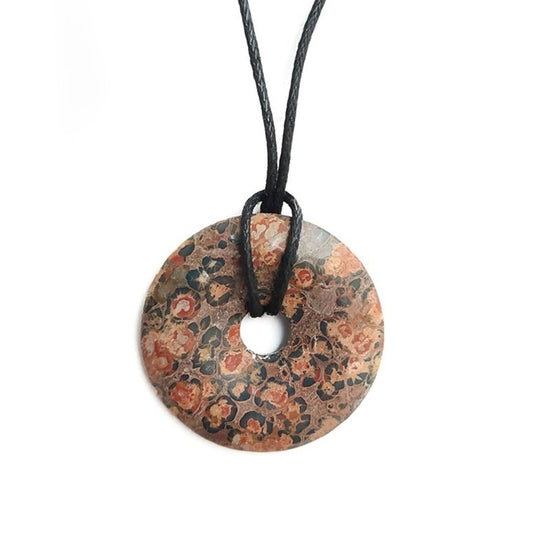 Colgante Donut de Jaspe Leopardo - Sensaido